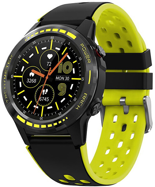 GPS Smartwatch W70Y s kompasem, barometrem a výškoměrem - Yellow