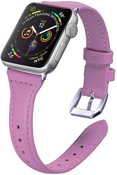 Bőr óraszíj  Apple Watch-hoz - 42/44/45/49 mm - Purple