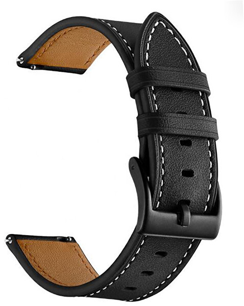 Lederband für Garmin 22 mm - Black