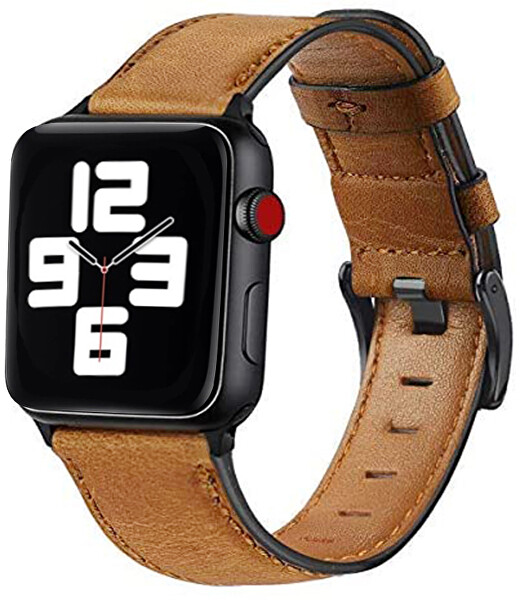 Varratokkal ellátott bőrszíj Apple Watch-hoz -  Brown 42/44/45/49 mm