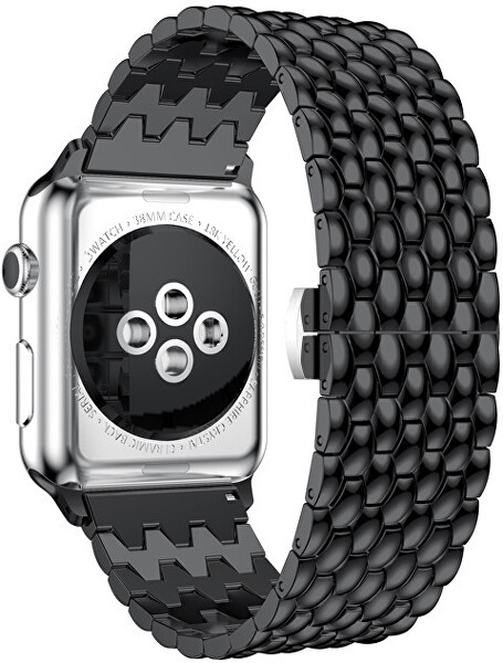 Stahlwerk mit Drachenmuster für Apple Watch 38/40/41 mm – Schwarz