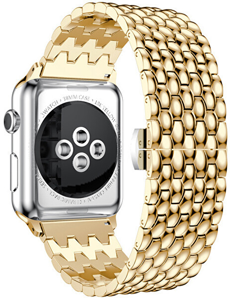 Sárkány mintázatú acél szíj Apple Watch-hoz 38/40/41 mm - Gold
