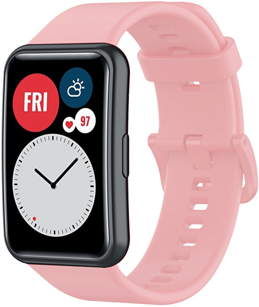 Curea din silicon pentru Huawei Watch FIT, FIT SE, FIT new - Pink