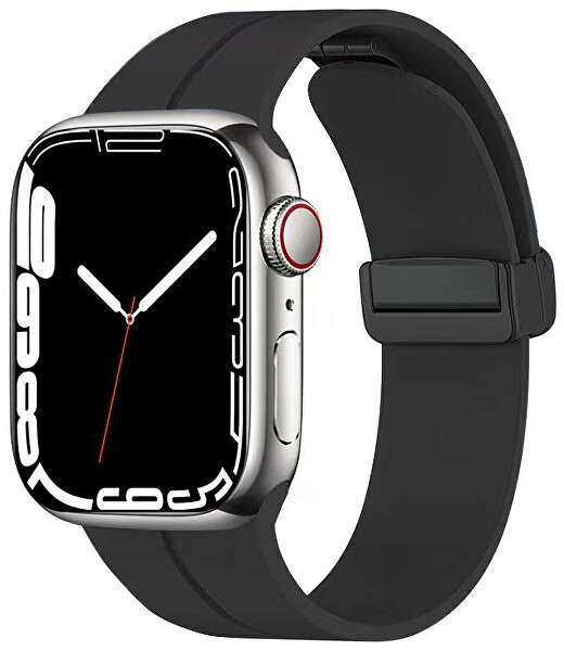 Curea din silicon cu închidere magnetică pentru Apple Watch 38/40/41 mm - Black