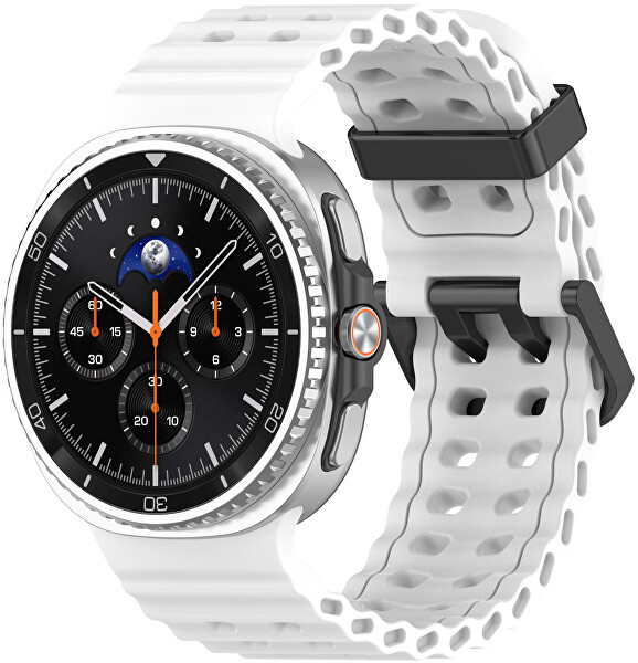 Silikonový sportovní řemínek pro Samsung Galaxy Watch8 - Bílý