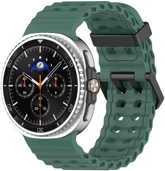 Silikonový sportovní řemínek pro Samsung Galaxy Watch8 - Tmavě zelená