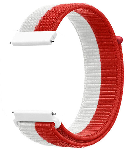 Durchzieh-Armband für Garmin 22 mm - White/Red