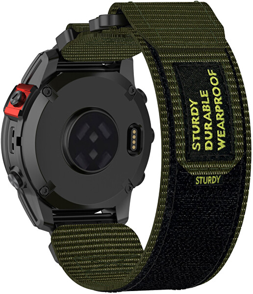 Velcro řemínek pro Garmin 22 mm - Green
