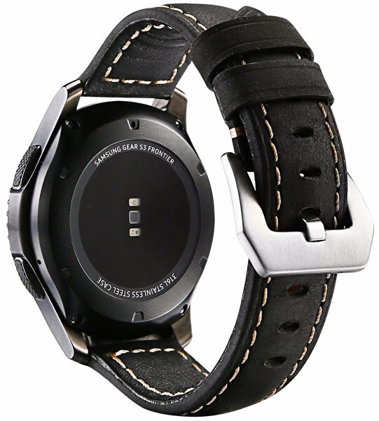 Kožený remienok na Samsung Galaxy Watch – Čierny 20 mm