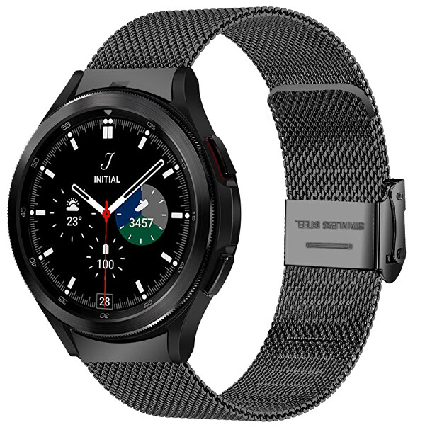 Milanaise Armband mit klassischem Verschluss für Samsung Galaxy Watch 6/5/4 - Black