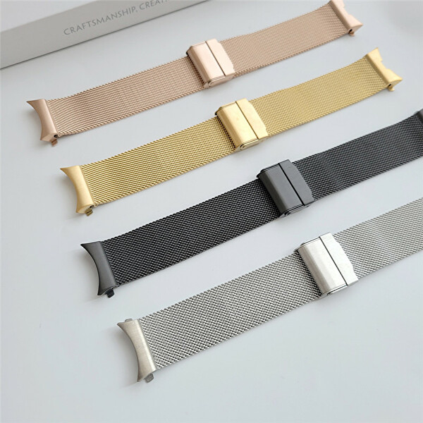 Cinturino a maglia milanese con chiusura classica per Samsung Galaxy Watch 6/5/4 - Gold