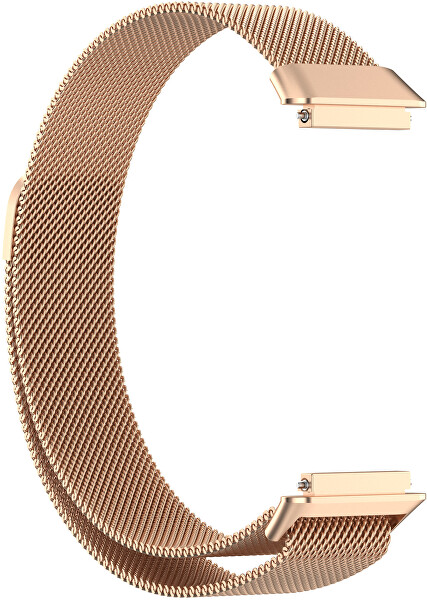 Cinturino a maglia milanese con chiusura magnetica per Huawei Watch Band 7 - Rose Gold