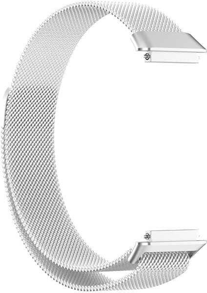 Cinturino a maglia milanese con chiusura magnetica per Huawei Watch Band 7 - Silver