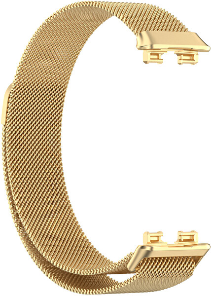 Cinturino a maglia milanese con chiusura magnetica per Huawei Watch Band 8 - Gold