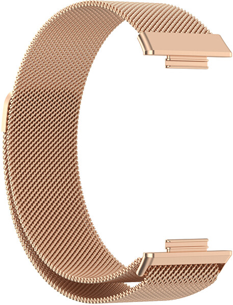 Milánói szíj, mágneses csattal Huawei Watch FIT 2 -hez - Rose Gold