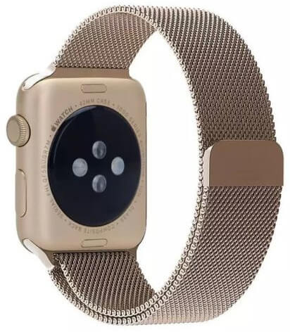 Apple Watch milánói acél szíj - sötét arany 38/40/41 mm