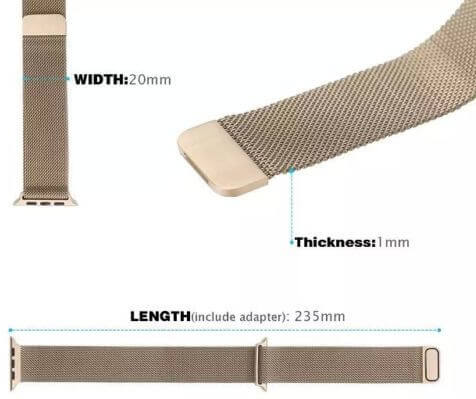 Cinturino a maglia milanese per Apple Watch - Oro scuro 38/40/41 mm