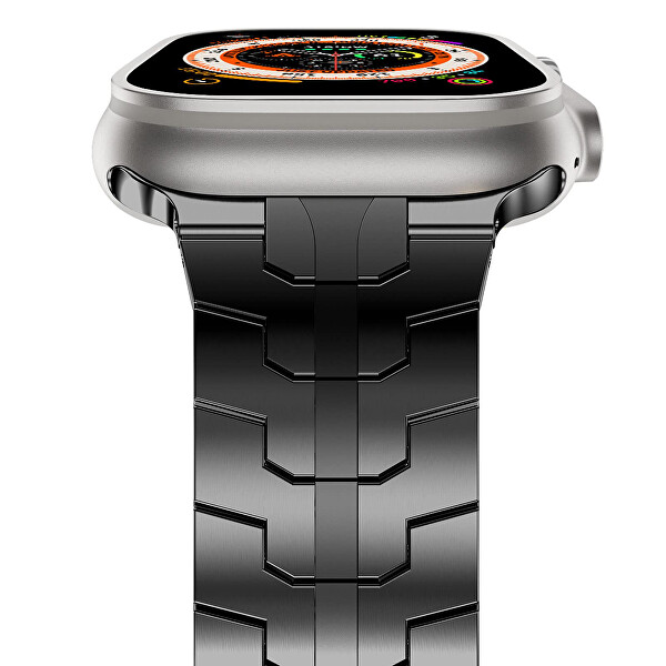 Ocelový tah Iron Man pro Apple Watch 42/44/45/49 mm - Black