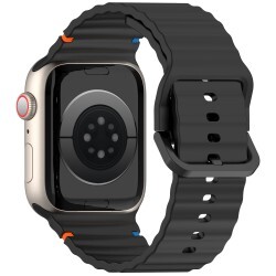 Szilikon szíj Apple Watch 38/40/41 mm - Black