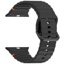 Řemínek ze silikonu pro Apple Watch 38/40/41 mm - Black