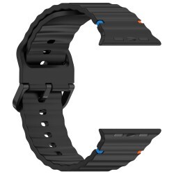 Řemínek ze silikonu pro Apple Watch 42/44/45/49 mm - Black