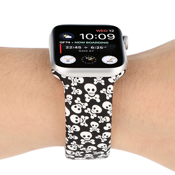 Szilikon szíj Apple Watch - Skulls & Bones 38/40/41 mm