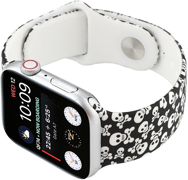 Silikonový řemínek pro Apple Watch - Skulls & Bones 42/44/45/49 mm