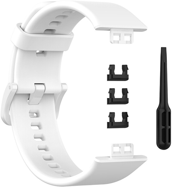 Curea din silicon pentru Huawei Watch FIT, FIT SE, FIT new - White