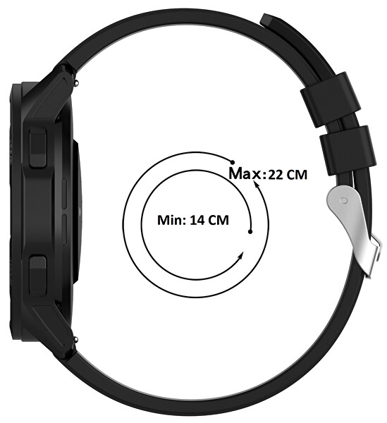 Silikonový řemínek pro Huawei Watch GT 2/GT 3 - Black