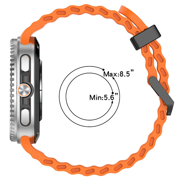 Silikonový sportovní řemínek pro Samsung Galaxy Watch8 - Oranžová