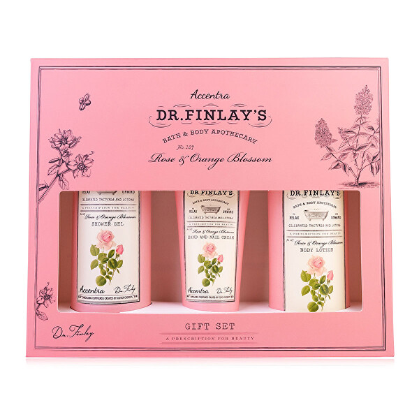 Dárková sada koupelové péče Rose & Orange Blossom Dr. Finlay`s