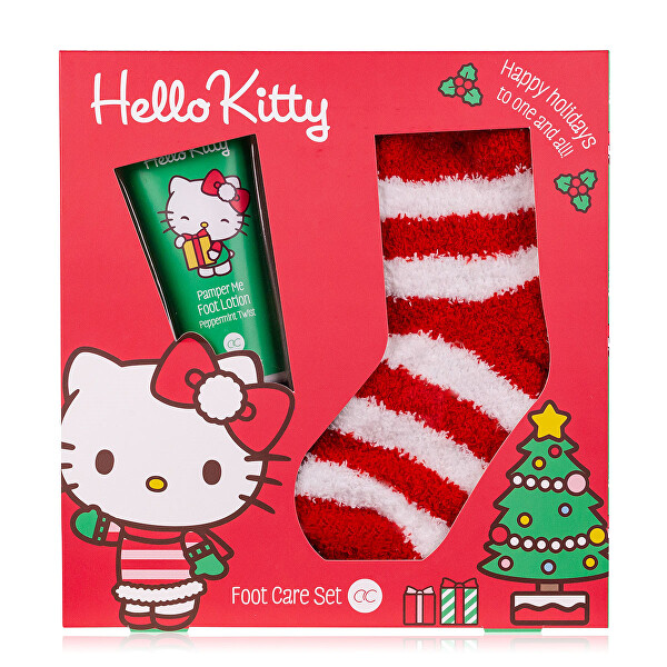 Set cadou pentru îngrijirea picioarelor cu șosete Hello Kitty