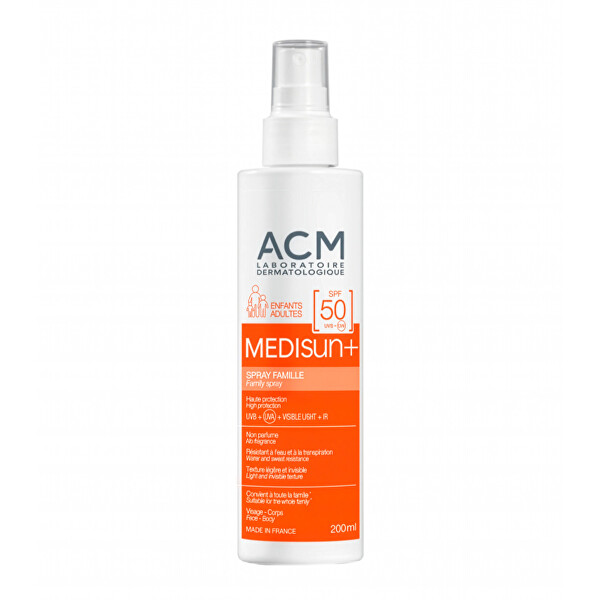 Opalovací sprej na tělo a tvář SPF 50+ Medisun Spray 200 ml