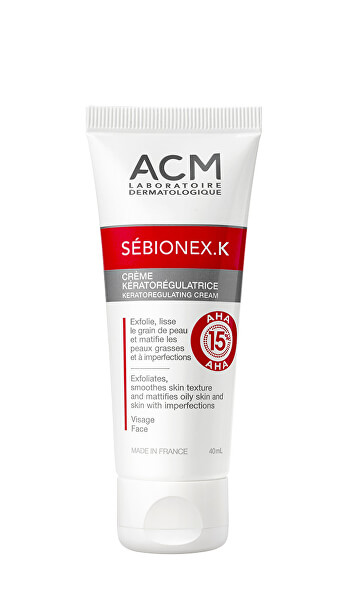 Crema cheratoregolatrice per pelli problematiche e contenente acidi AHA Sébionex K (Keratoregulating Cream) 40 ml