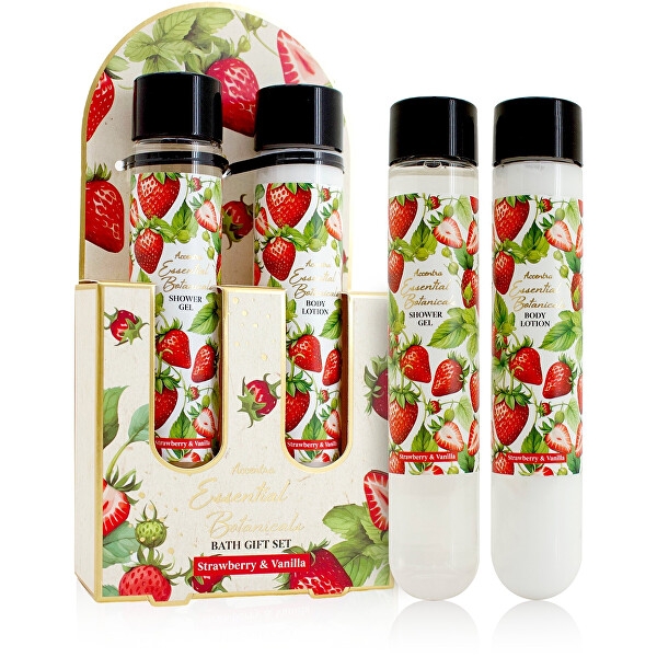 Darčeková sada v skúmavkách Strawberry & Vanilla Essential Botanicals