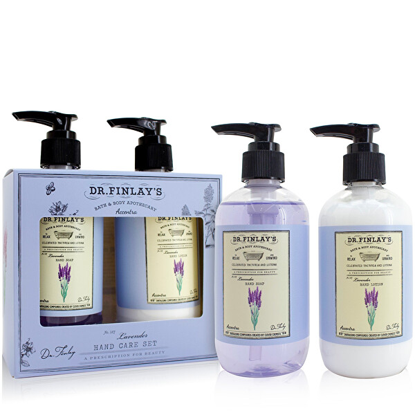 Dárková sada péče o ruce s pumpičkou Lavender Dr. Finlay`s