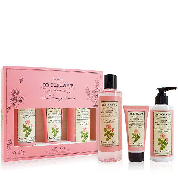 Dárková sada koupelové péče Rose & Orange Blossom Dr. Finlay`s