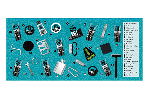 Adventní kalendář pro muže Bath and Body Toolkit