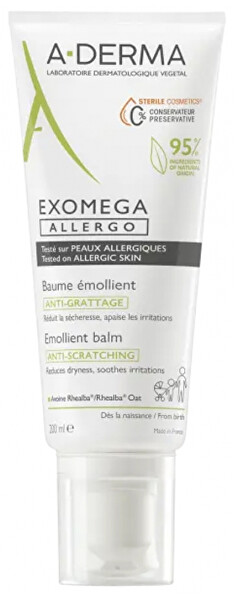 Bőrpuhító balzsam allergiás és atópiás bőrre Exomega Allergo (Emollient Balm) 200 ml