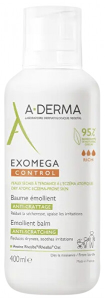 Balsamo emolliente per pelle secca a tendenza atopica Exomega Control (Emollient Balm) 400 ml