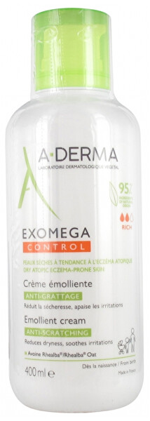 Emolienční krém pro suchou pokožku se sklonem k atopickému ekzému Exomega Control (Emollient Cream) 400 ml