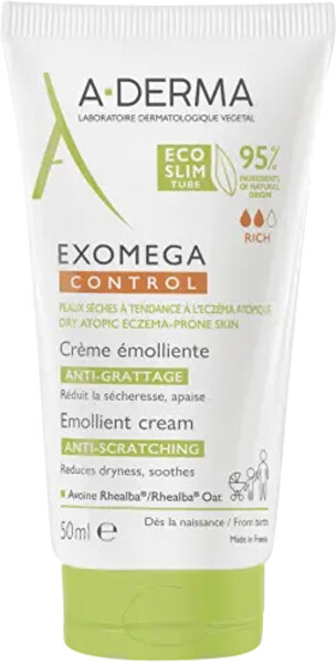 Krém na suchú pokožku so sklonom k atopickému ekzému Exomega Control (Emollient Cream) 50 ml