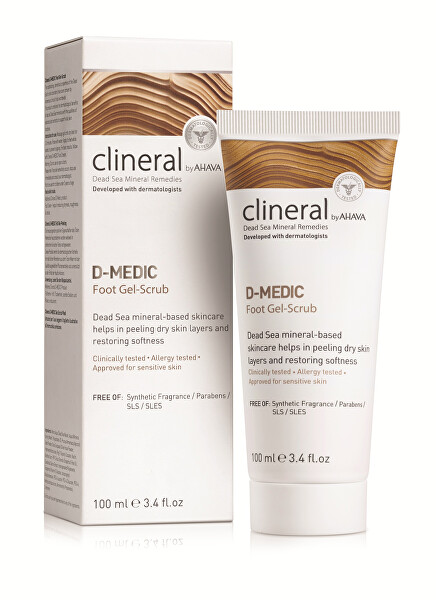 Minerální peeling na nohy Clineral D-Medic (Foot Gel-Scrub) 100 ml