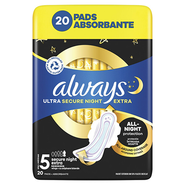 Noční hygienické vložky Ultra Secure Night S5 20 ks