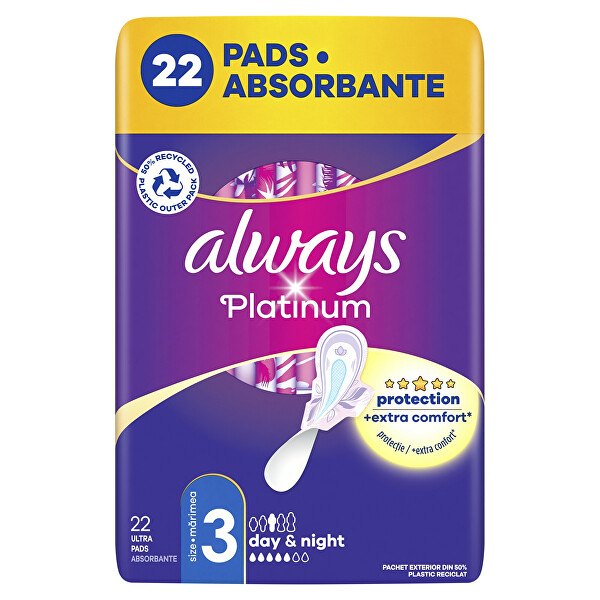 Hygienické vložky Ultra Platinum Night 22 ks