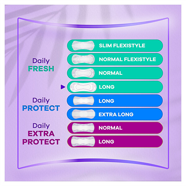 Slipové vložky Daily Fresh Long 52 ks