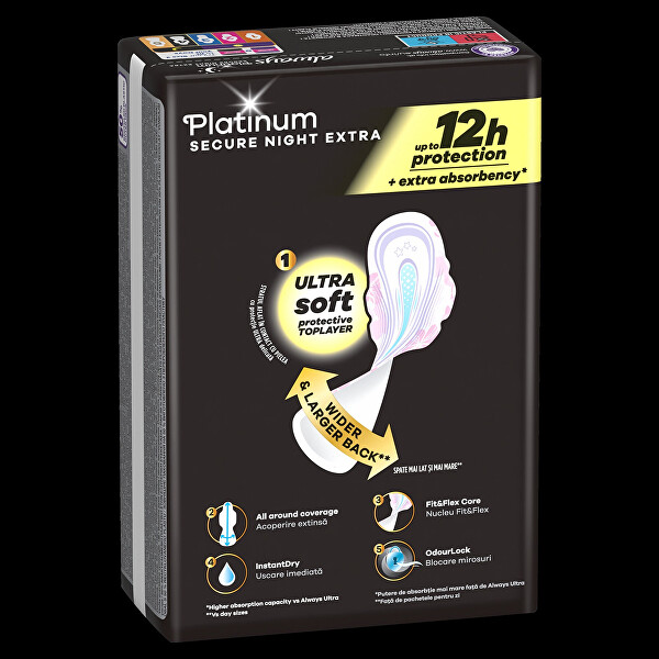 Hygienické vložky Platinum Secure Night Extra 16 ks