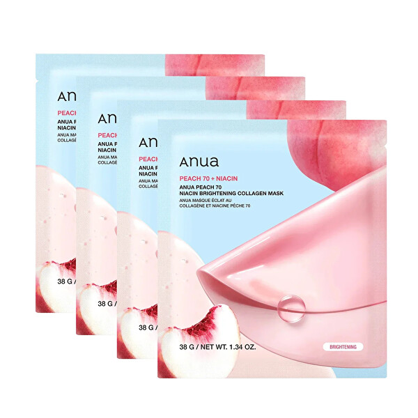 Sada pleťových masek Niacin Brightening Collagen Mask 4 x 38 g