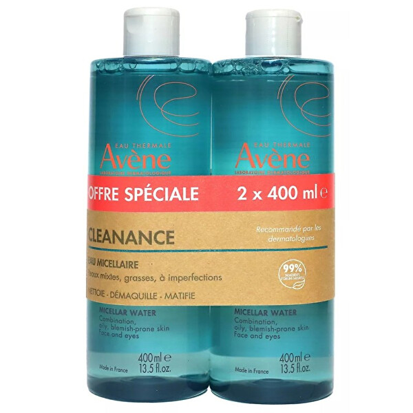 Sada micelárních vod pro mastnou a aknózní pleť Cleanance (Micellar Water) 2 x 400 ml