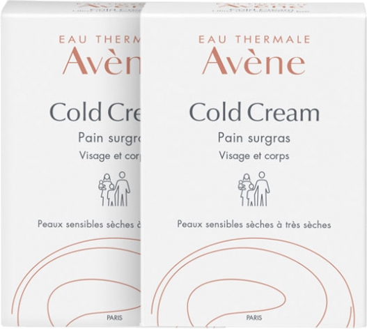 Sada tuhých mýdel na obličej a tělo pro suchou citlivou pokožku Cold Cream 2 x 100 g